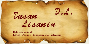 Dušan Lišanin vizit kartica